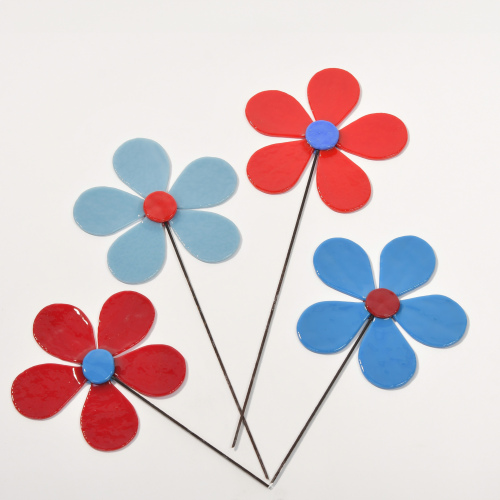 Blumen Sticker Klein hellblau